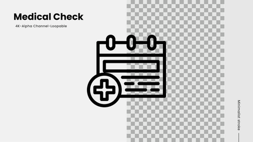 Animated Medical Checkup Calendar Icon Line Art