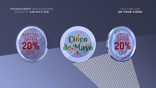 3D Rotating Badge Animation with Dynamic Sales and Event Messages