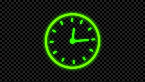 Technology Timer Analog Clock Green V3