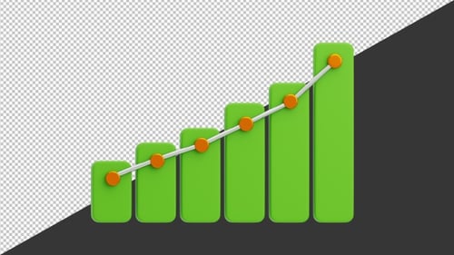 3D Animation of Growth Chart | Alpha Channel