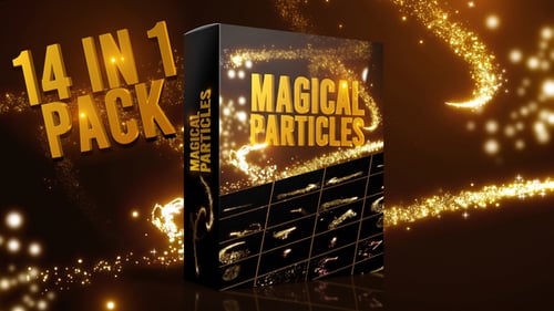 Golden Magical Practical Christmas Magic Star, animação de fluxo de poeira, partículas douradas brilhantes
