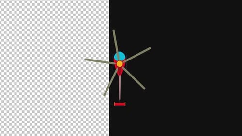 Helikopterflug, Draufsicht, Steady Animation, Alpha Looped