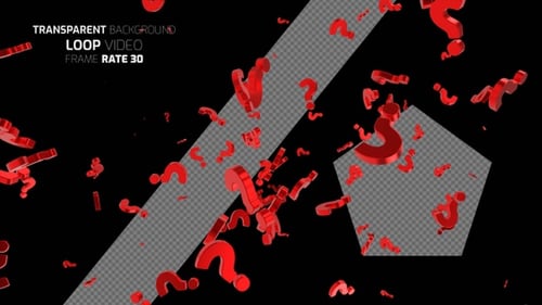 Boucle d'arrière-plan Alpha en forme de point d'interrogation