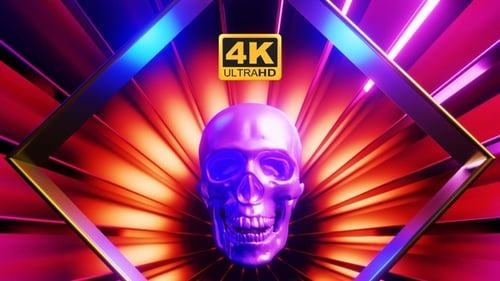 Retro Skull Vj Loop Background