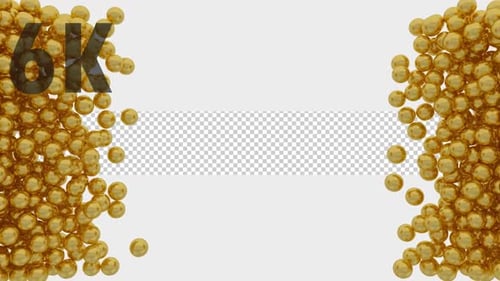 Golden Sphere Transition Alpha Channel Reveal