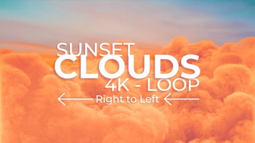 Sunset Clouds Background Loop Right To Left