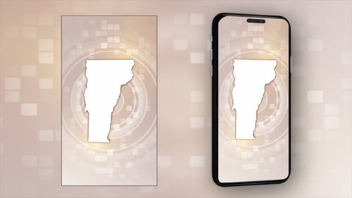 Vermont State Animated Map - Vertical Video