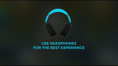 Modern 3D Headphones Logo Reveal Intro Animation