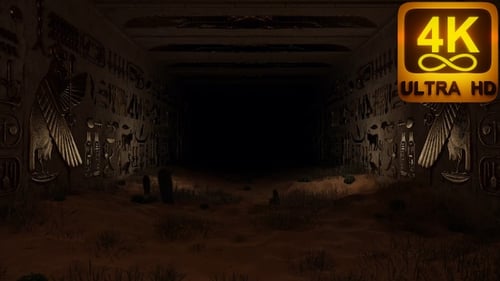 Inside Ancient Egypt Pyramid tunnel 3d wallpaintings hieroglyphs historic civilisation Trippy lights