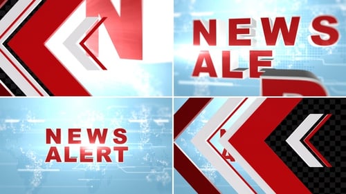 Dynamic News Alert Kinetic Typography Broadcast Intro