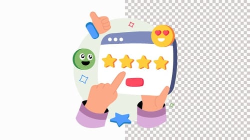 Customer Satisfaction Animation Alpha Channel