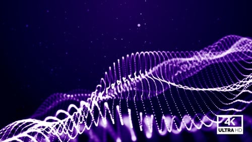 Flowing Abstract Particle Wave Background Animation
