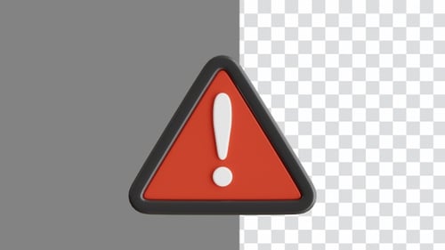 3D-Animation zur Wirkung und Betonung von Ausrufezeichen in der Kommunikation | Alpha Channel