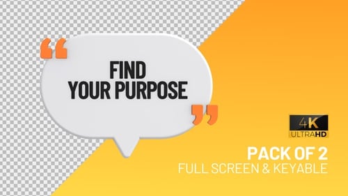 Modern 3D Speech Bubble Quote Reveal Animation