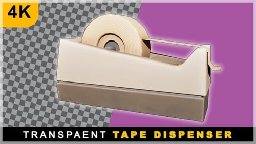 Animated 3D Tape Dispenser with Masking Tape Rotation