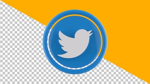 Twitter logo rotate 4k