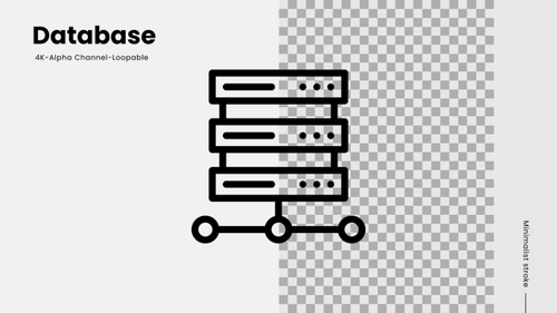 animation d'icônes de ligne de base de données
