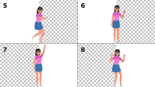 T-Shirt Female Character Animation Pack 2