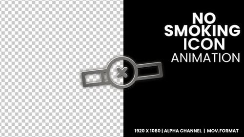 Animated No Smoking Icon for Policy and Health Projects