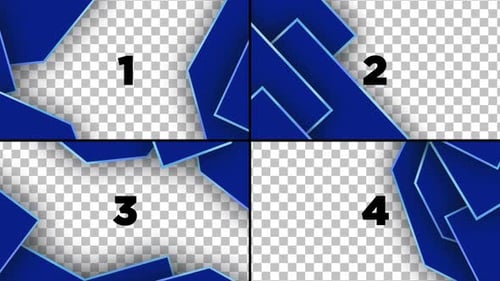 Abstract Blue Geometric Shapes Transition Background