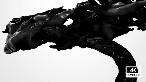 Circle Black Ink Splash V5