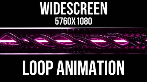 Black Pink Light Abstract Spiral Helix Widescreen Background Loop