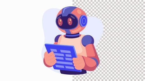Robot Debugging Machine Learning Code Animation Alpha Channel