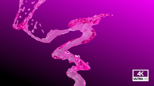 Pink Liquid Swirl Fluid Motion Element