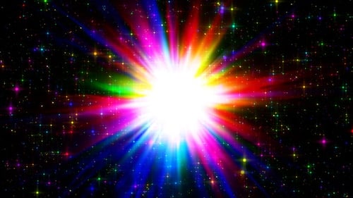 Rainbow Light Rays VJ Loop V2