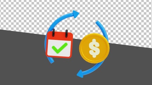 Wiederkehrende Zahlungen und Finanzplan in 3D | Alpha Channel