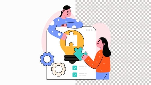 Business Problem Solving Animation Alpha Channel