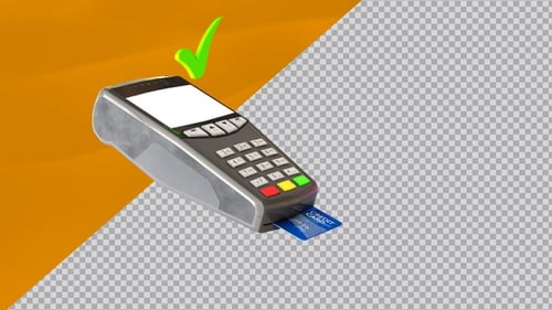 Credit Card Payment Terminal Transaction Animation