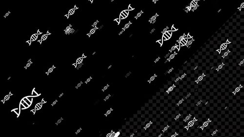 Animated DNA Helix Pattern Loop Background