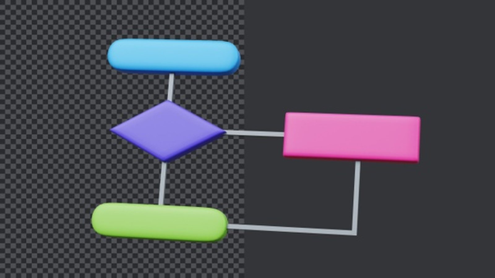 Animated 3D Flowchart Process Diagram, Elements Motion Graphics ft ...