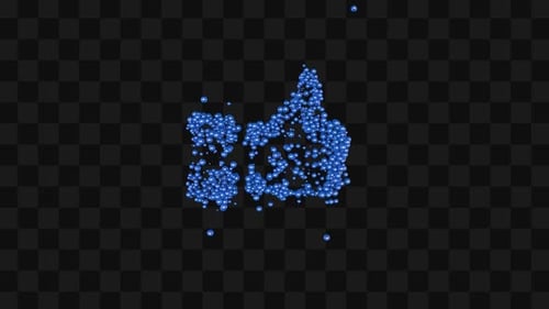 Fluid Blue Particle Thumbs Up Animation