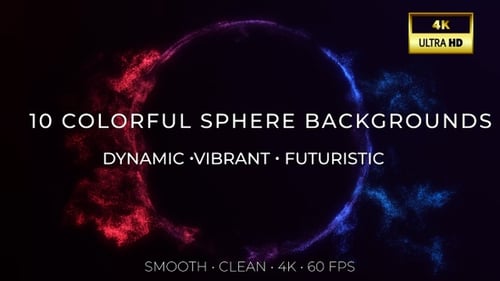 Colorful Energy Spheres Loop Pack 10 Glowing 4K Backgrounds Vol. 3