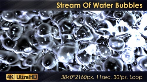 Strom von Wasserblasen
