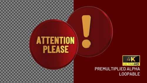 Attention Please Looping Badge