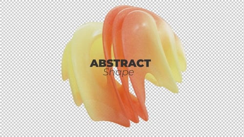 3D Abstract Morphing Rings Seamless Loop Animation