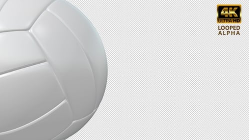 3D Spinning Volleyball Transparent Background Animation