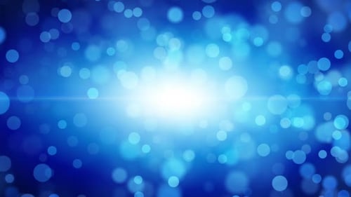 Abstract Blue Bokeh Light Background Loop with Lens Flare