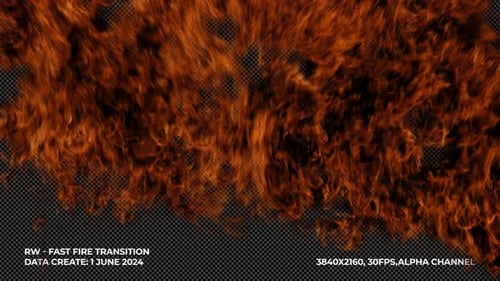 Realistic Fire Wall Transition with Alpha Channel