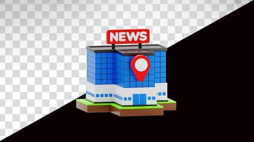 3D Animation of News Office