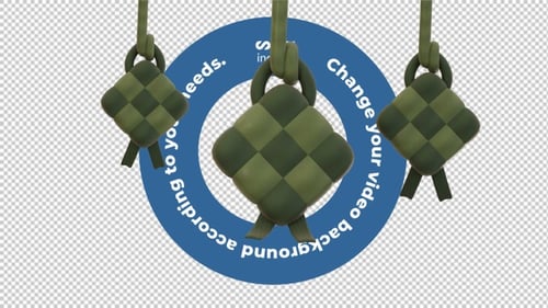 Animation 3D pour la décoration de l'Aïd — Boucle d'ornement festif islamique sans arrière-plan
