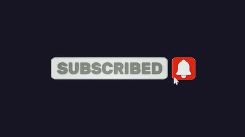 Animated Subscribe Button Click and Notification Bell Ring