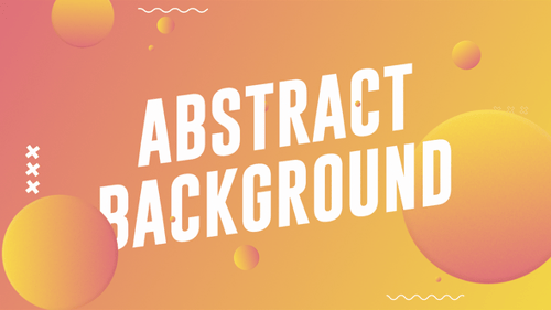 Colorful Abstract Gradient Background with Floating Spheres and Geometric Shapes