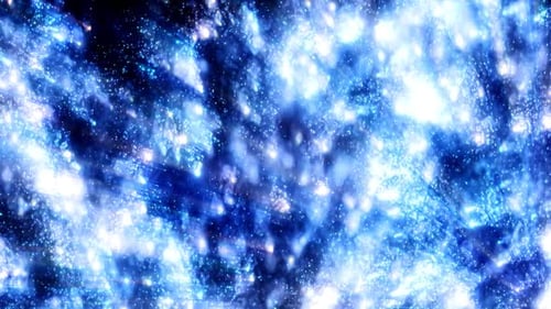 Abstract Blue Shimmering Particle Flow Background