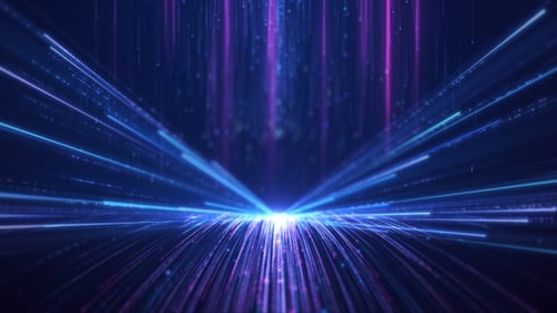 Futuristic Digital Speed Lines Logo Reveal Intro Opener