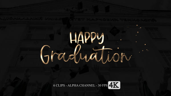 Happy Graduation Animation Text, Backgrounds Motion Graphics ft. 4k ...