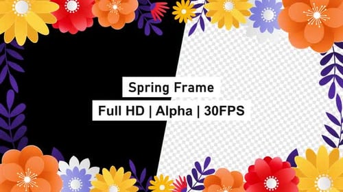 Frühlingsblumenrahmen Alpha